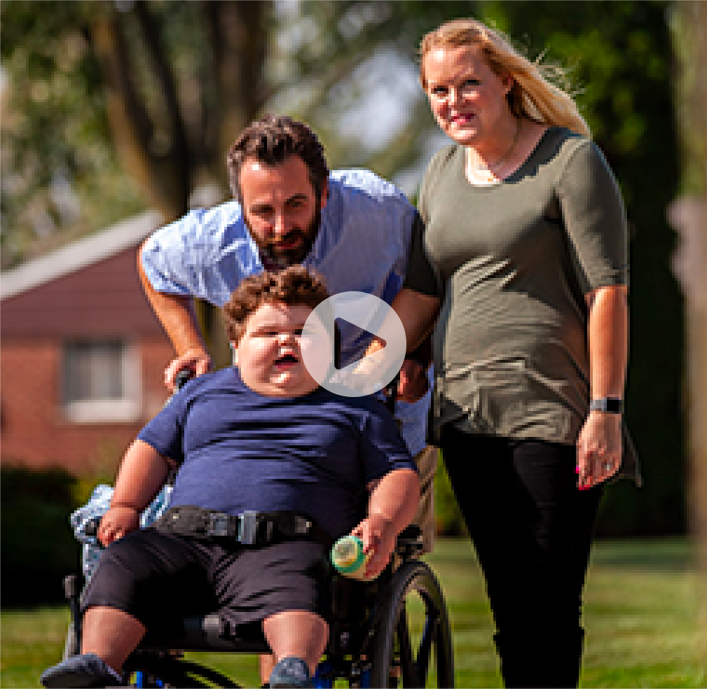 View video of Joshua, living with a rare genetic disease of obesity